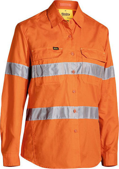 Picture of Bisley Women'S 3M Taped X Airflow Ripstop Hi Vis Shirt BL6416T