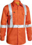 Picture of Bisley 3M X Taped Hi Vis Long Sleeve Men'S Drill Shirt BS6156T