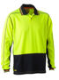 Picture of Bisley Two Tone Hi Vis Polyester Mesh Long Sleeve Polo Shirt BK6219