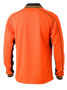 Picture of Bisley Two Tone Hi Vis Polyester Mesh Long Sleeve Polo Shirt BK6219