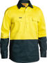 Picture of Bisley 2 Tone Closed Front Hi Vis Drill Shirt - Long Sleeve BSC6267