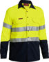 Picture of Bisley Tencate Tecasafe Plus Taped 2 Tone Hi Vis Fr Light Weight Vented Long Sleeve Shirt BS8098T