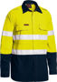 Picture of Bisley Tencate Tecasafe Plus Taped Two Tone Hi Vis Fr Lightweight Vented Shirt - Long Sleeve BS8237T