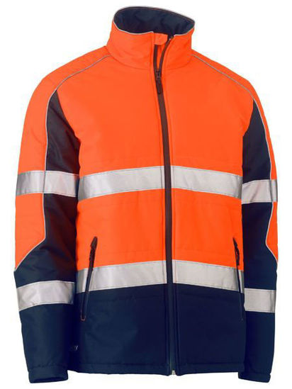 Picture of Bisley Taped Hi Vis Puffer Jacket With Stand Collar BJ6829T