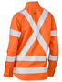 Picture of Bisley Women'S X Taped Biomotion Hi Vis Cool Lightweight Drill Shirt BL6166XT